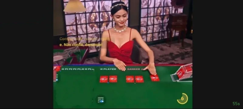 Interface do cassino ao vivo